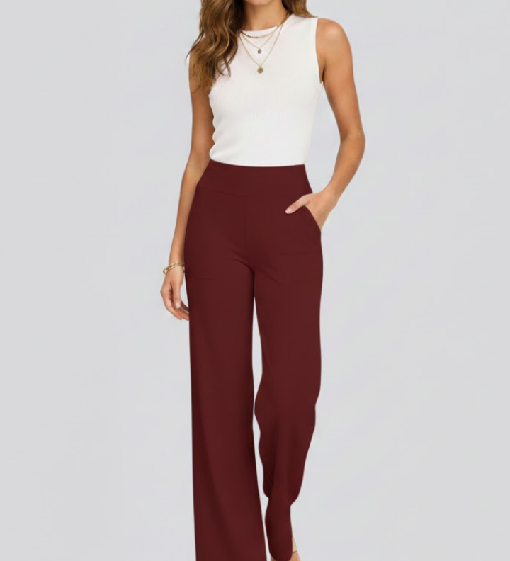 Isolde | Damen Wide-Leg Hose mit hohem Bund