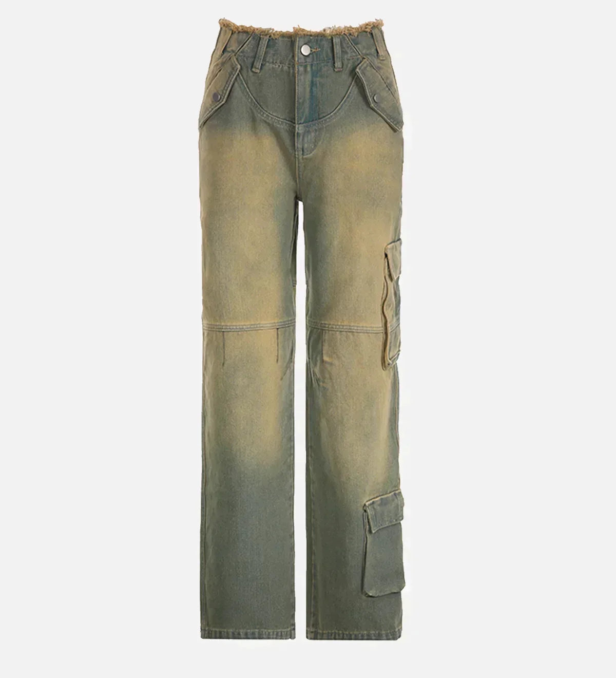 Stilvolle gewaschene Cargo-Jeans für Damen für einen bequemen und trendigen Look