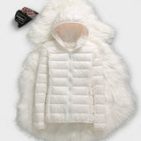 Manuela - Altrosa Winterjacke mit Kapuze