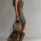 Leandra | Damen Asymmetrisches One-Shoulder Maxikleid