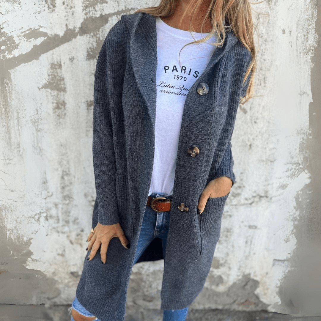 Lässig-eleganter Longline-Cardigan mit offener Front für den Alltag