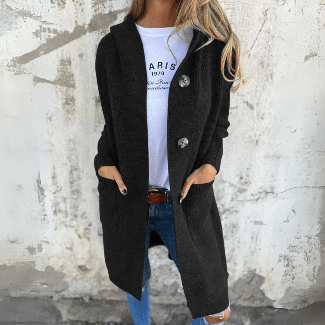 Lässig-eleganter Longline-Cardigan mit offener Front für den Alltag