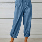 Elegante lockere Hose mit hohem Bund für einen stilvollen Look
