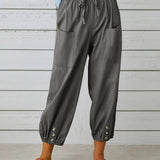 Elegante lockere Hose mit hohem Bund für einen stilvollen Look
