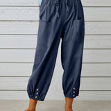 Elegante lockere Hose mit hohem Bund für einen stilvollen Look