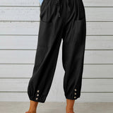 Elegante lockere Hose mit hohem Bund für einen stilvollen Look