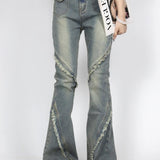Stilvolle Retro Damen Jeans mit Hohem Bund für einen Vintage-Look