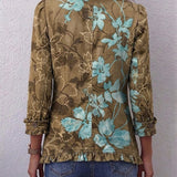 Sundara™ | Boho-Rüschenjacke mit Vintage-Blumen-Farbverlauf