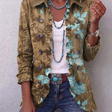 Sundara™ | Boho-Rüschenjacke mit Vintage-Blumen-Farbverlauf