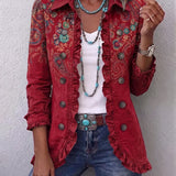 Fayrene™ | Bohemian-Rüschenjacke mit Paisleymuster