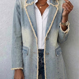Dionne™ | Oversize-Blazer im Vintage-Stil mit Rohkanten