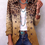 Elspeth™ | Blazer-Jacke mit Leoparden-Ombré und Rüschen