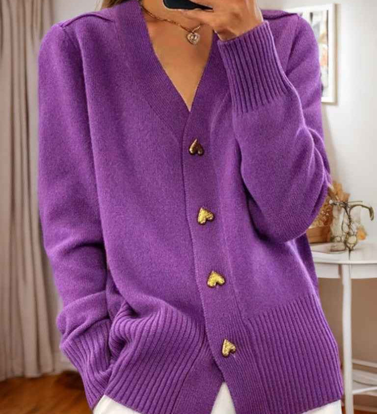 Zeitlose Cardigan-Strickjacke für Alltagseleganz Damen