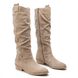 Sigrun | Damen Kniehohe Stiefel Slouch-Optik