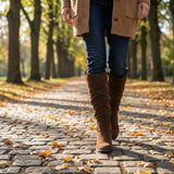 Sigrun | Damen Kniehohe Stiefel Slouch-Optik