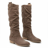 Sigrun | Damen Kniehohe Stiefel Slouch-Optik
