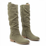 Sigrun | Damen Kniehohe Stiefel Slouch-Optik