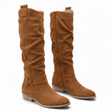 Sigrun | Damen Kniehohe Stiefel Slouch-Optik