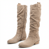 Sigrun | Damen Kniehohe Stiefel Slouch-Optik