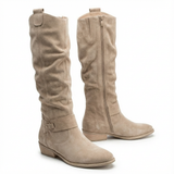 Sigrun | Damen Kniehohe Stiefel Slouch-Optik