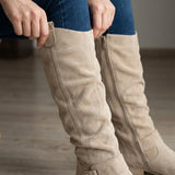 Sigrun | Damen Kniehohe Stiefel Slouch-Optik