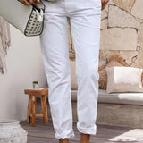 Elegante und bequeme legere einfarbige Hose für einen stilvollen Look