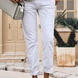 Elegante und bequeme legere einfarbige Hose für einen stilvollen Look