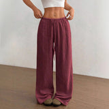 Svenja | Damen Weite Hose Elastischer Bund Kordelzug