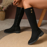 Tamina | Damen Kniehohe Stiefel Wildlederoptik