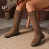 Tamina | Damen Kniehohe Stiefel Wildlederoptik