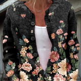 Verbena | Damen Strickjacke Blumenmuster Cardigan