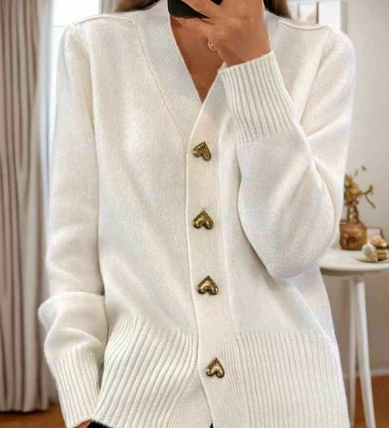 Zeitlose Cardigan-Strickjacke für Alltagseleganz Damen