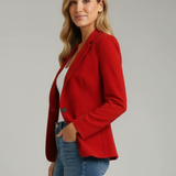 Xenia | Damen Roter Blazer mit Kerbe Revers