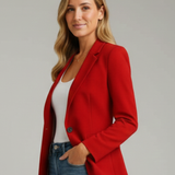 Xenia | Damen Roter Blazer mit Kerbe Revers