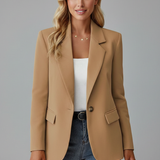Xenia | Damen Roter Blazer mit Kerbe Revers