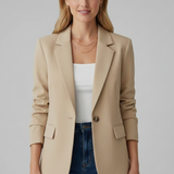 Xenia | Damen Roter Blazer mit Kerbe Revers